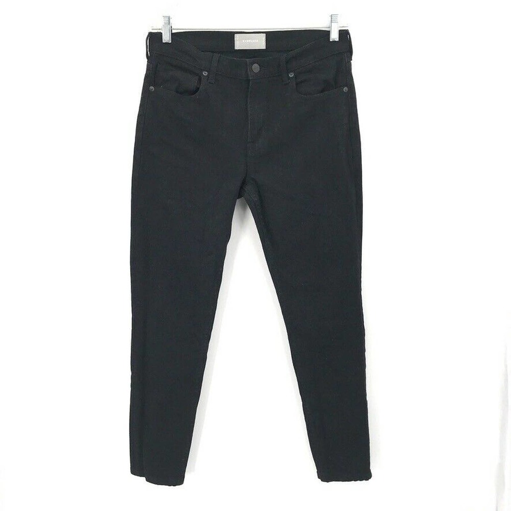 Everlane High Rise Skinny Tapered Jeans Black 30R